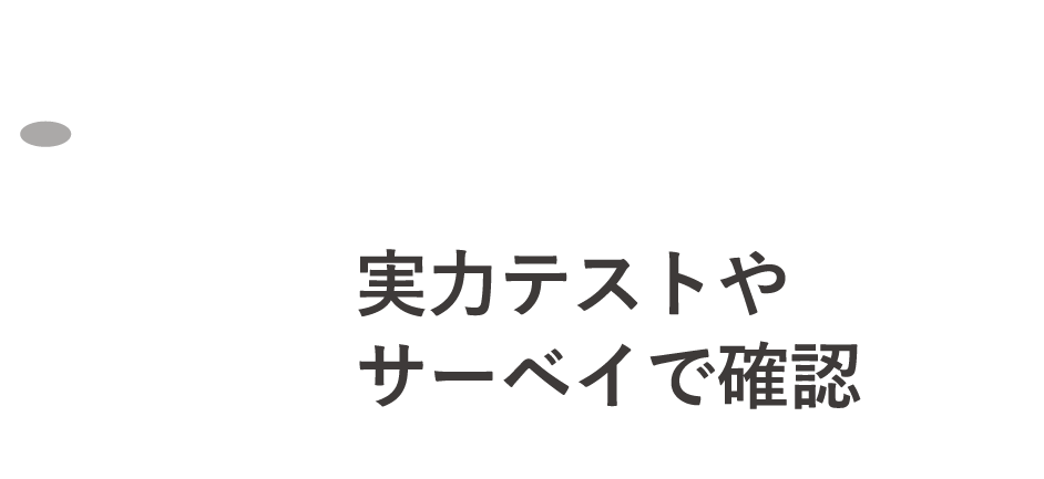 Check 実力テストやサーベイで確認